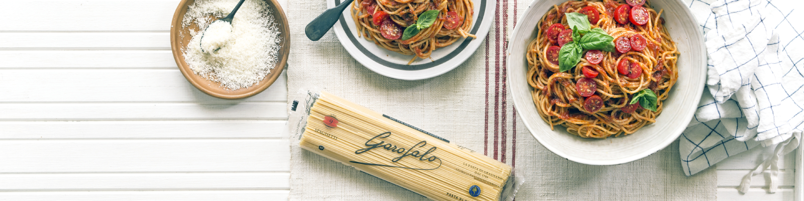 Pasta Garofalo - Spaghetti met verse tomatensaus en basilicum