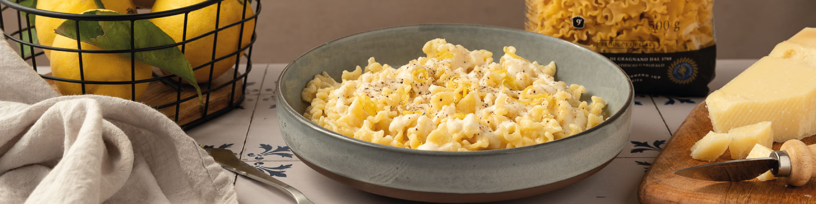 Pasta Garofalo - Mafalda corta à la crème de citron et au Parmigiano Reggiano