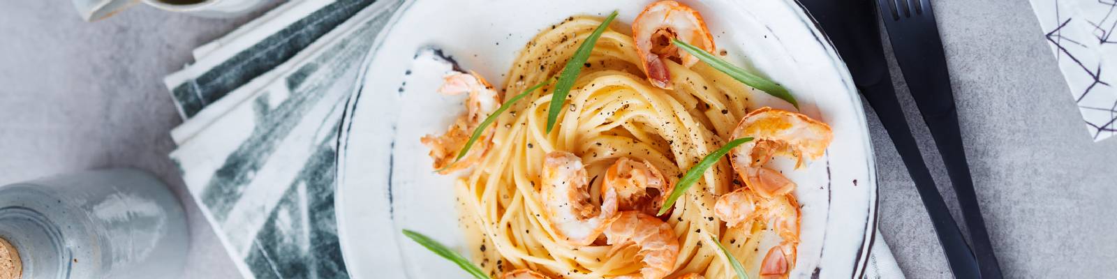 Pasta Garofalo - Garofalo Linguine mit Scampi an Estragon-Pernod-Sauce