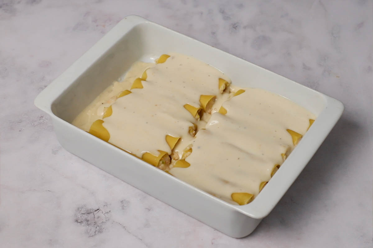 paso a paso canelones de marisco horno