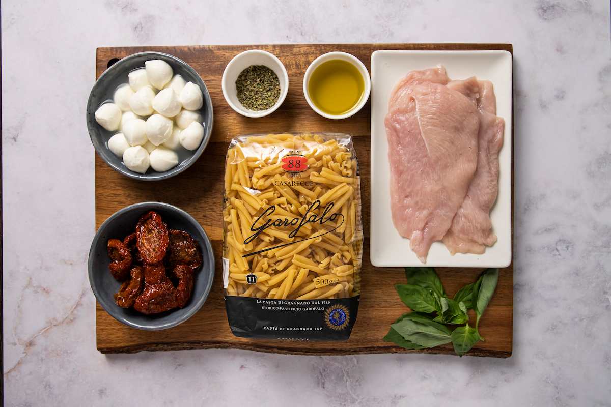 Ensalada de pollo y pasta - ingredientes