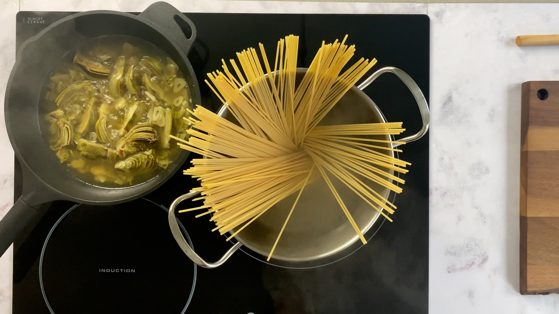 cocemos la pasta para que quede 