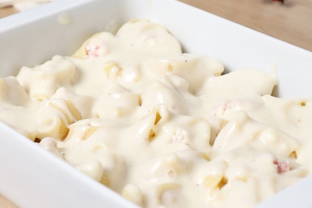 paso a paso fuente horno Lumaconi Rellenos