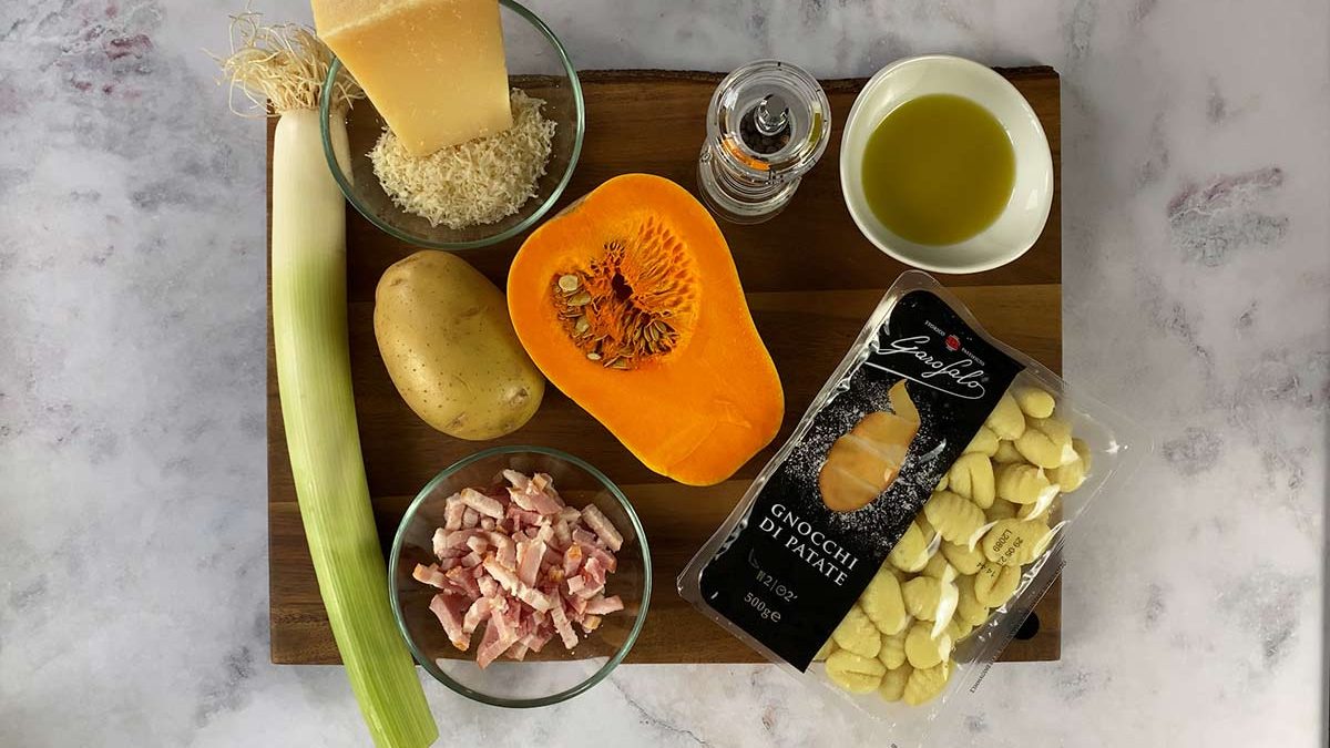 Ingredientes ñoquis de calabaza