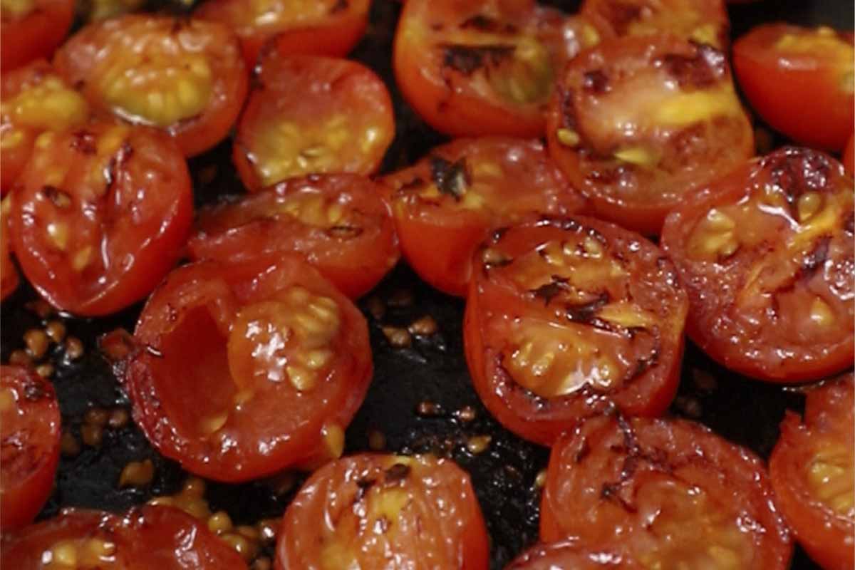 paso a paso Rigatoni con tomates asados, berenjenas y mozzarella 2