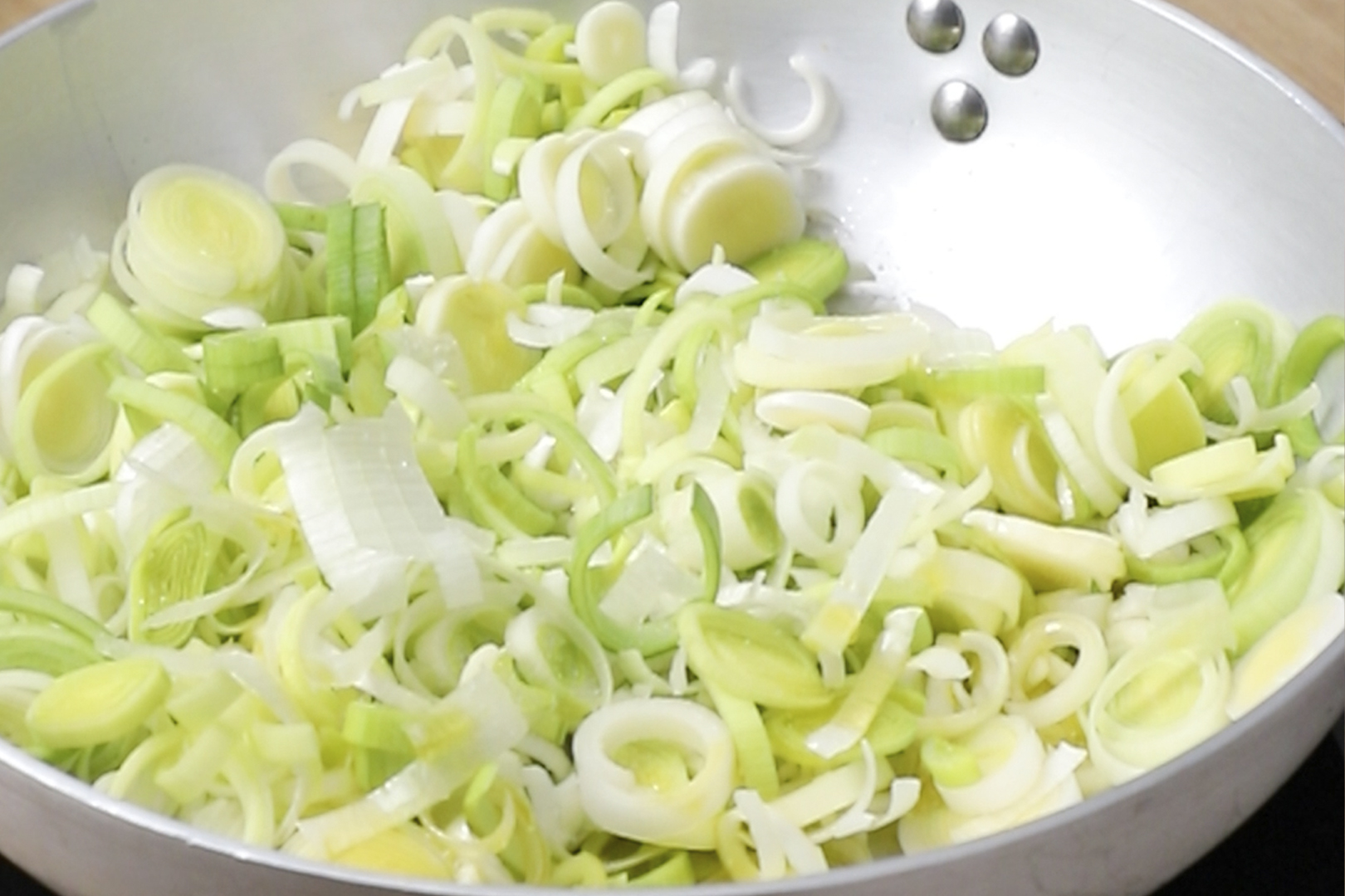 pasta con crema de puerros - salsa