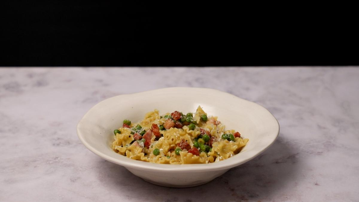 pasta con guisantes