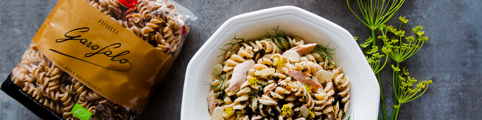 Pasta Garofalo - Ensalada de pasta con bonito del norte, hinojo y tierra de aceituna