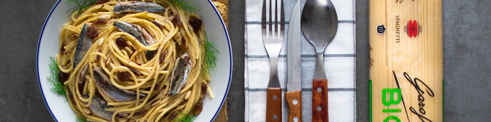 Pasta Garofalo - Spaghetti con sardinas y piñones