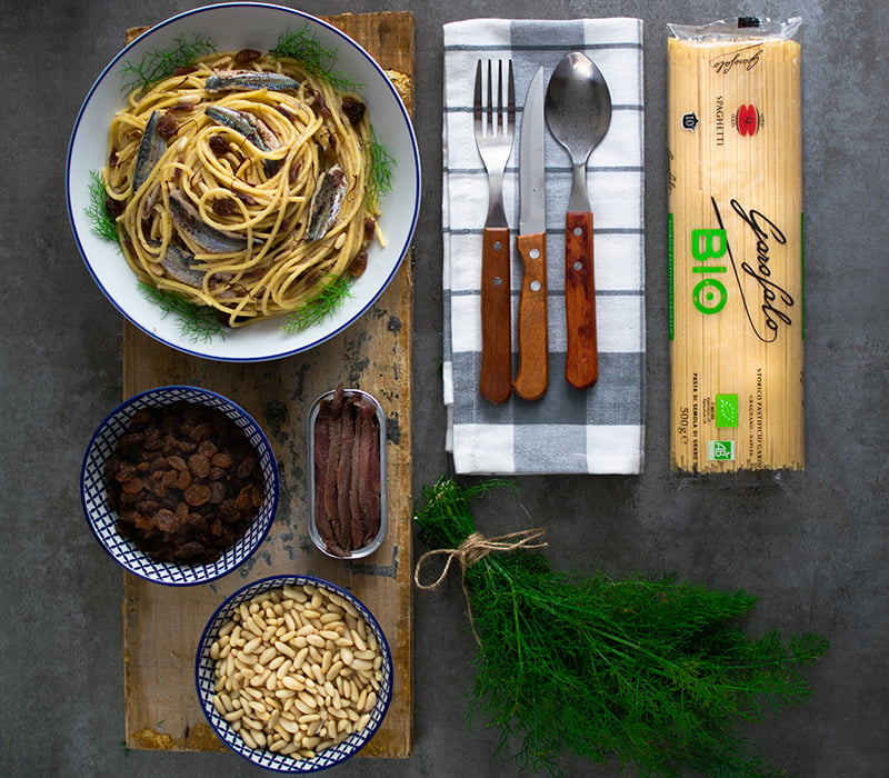 Pasta Garofalo - Spaghetti con sardinas y piñones