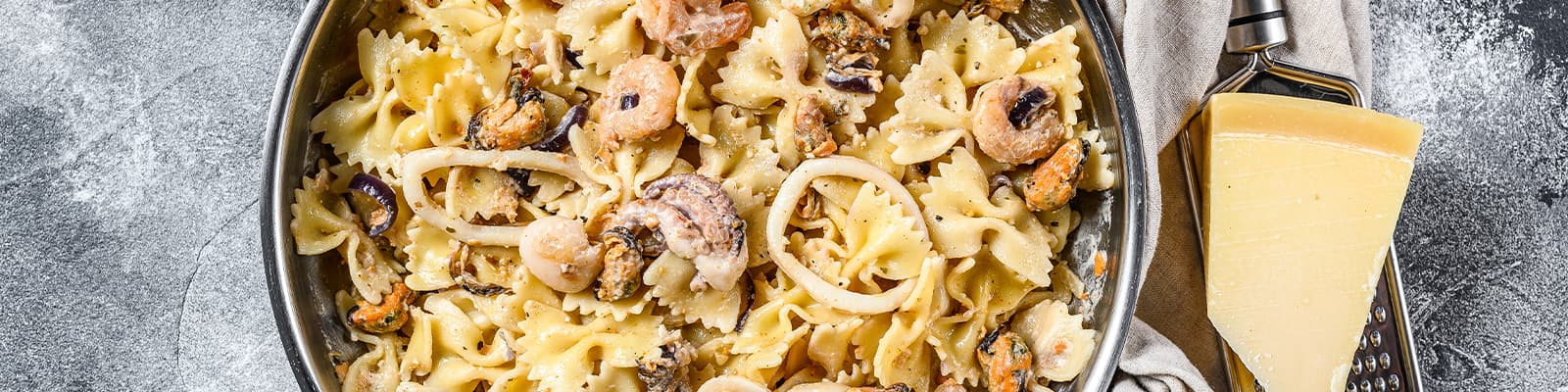 Pasta Garofalo - Farfalle con pulpo, mejillones y gambas