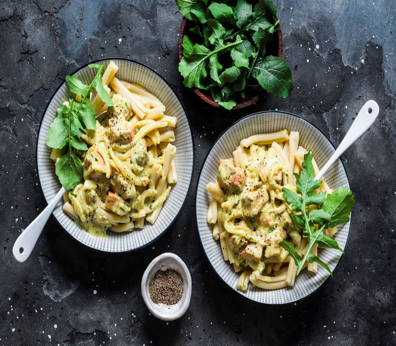 Pasta Garofalo - Casarecce con salmón y salsa de mostaza
