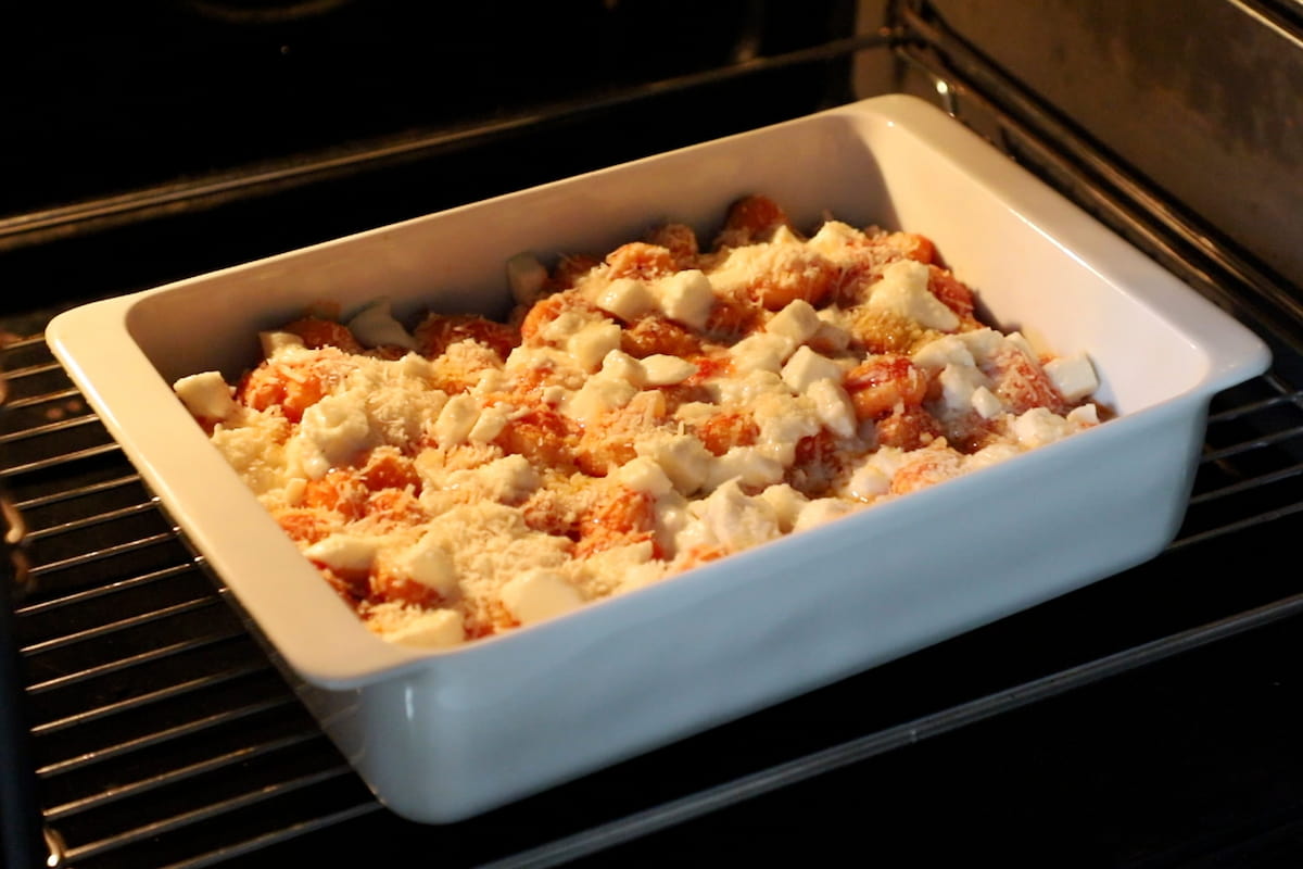 Ñoquis con tomate. Paso 7: en el horno