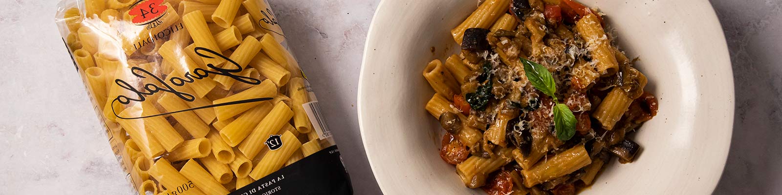 Pasta Garofalo - Receta de pasta con berenjena