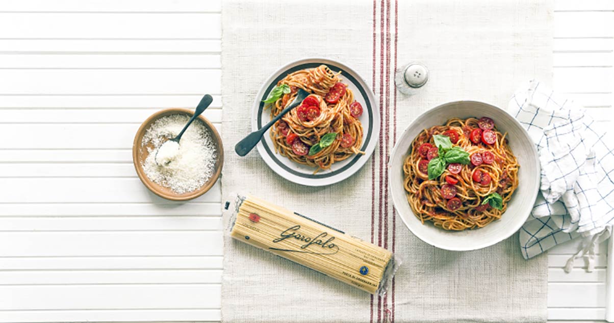 espagueti con tomate