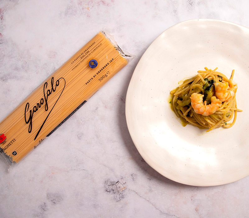 Pasta Garofalo - Espaguetis con langostinos