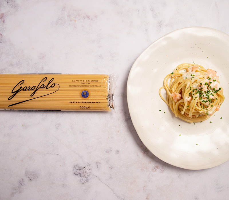Pasta Garofalo - Espaguetis con salmón ahumado: receta deliciosa y fácil de preparar