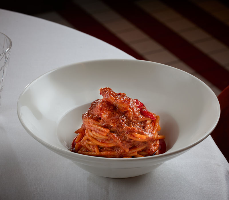 Pasta Garofalo - Garofalo presenta su corte exclusivo Spaghettone XXL con cremoso de carabineros, nduja y pesto de albahaca