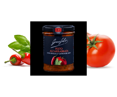 Pasta Garofalo -  Pesto all’arrabbiata con Basilico Genovese DOP