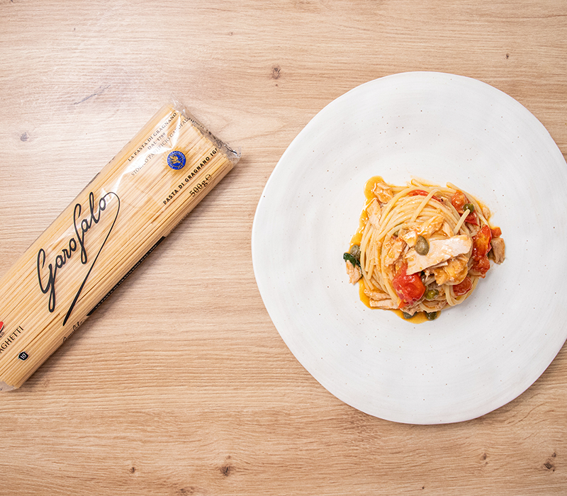 Pasta Garofalo - Espaguetis con atún y tomates cherry: una receta rápida y llena de sabor