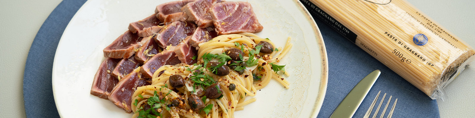 Pasta Garofalo - Espaguetis aglio olio con atún: tradición italiana con un toque gourmet