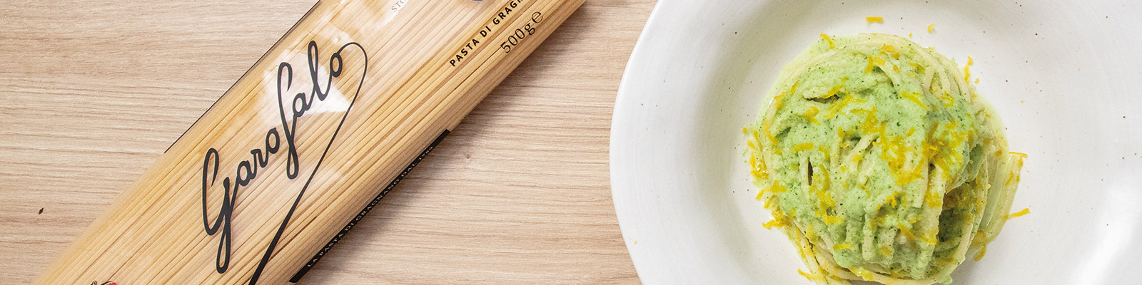Pasta Garofalo - Spaghetti con crema de brócoli y botarga