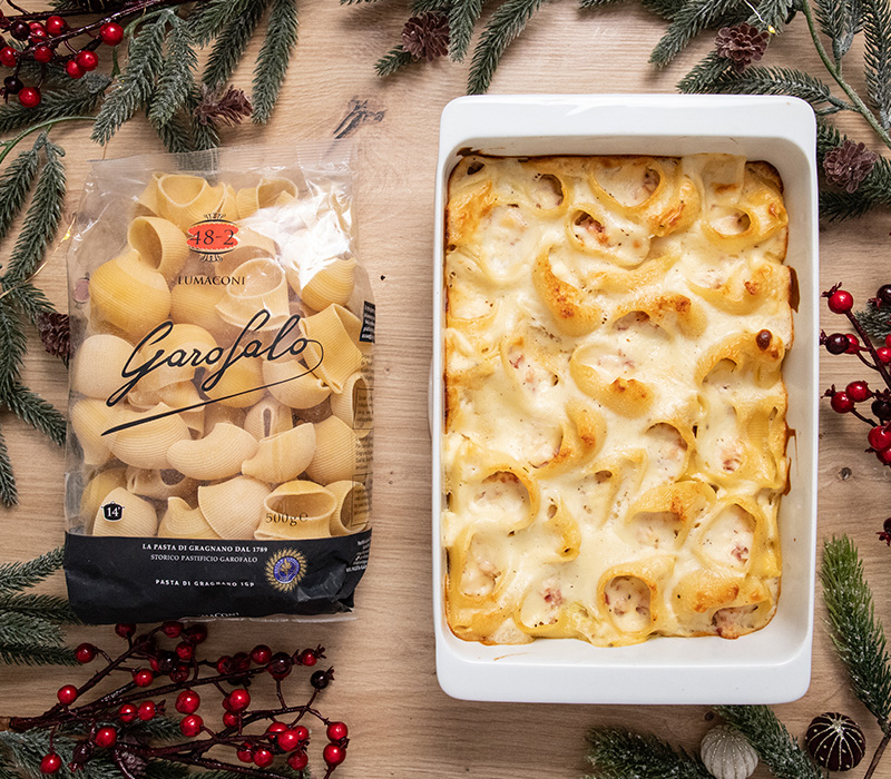 Pasta Garofalo - Lumaconi rellenos al horno: una receta perfecta para Navidad