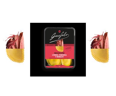 Pasta Garofalo -  Mezzelune Ternera y Merlot