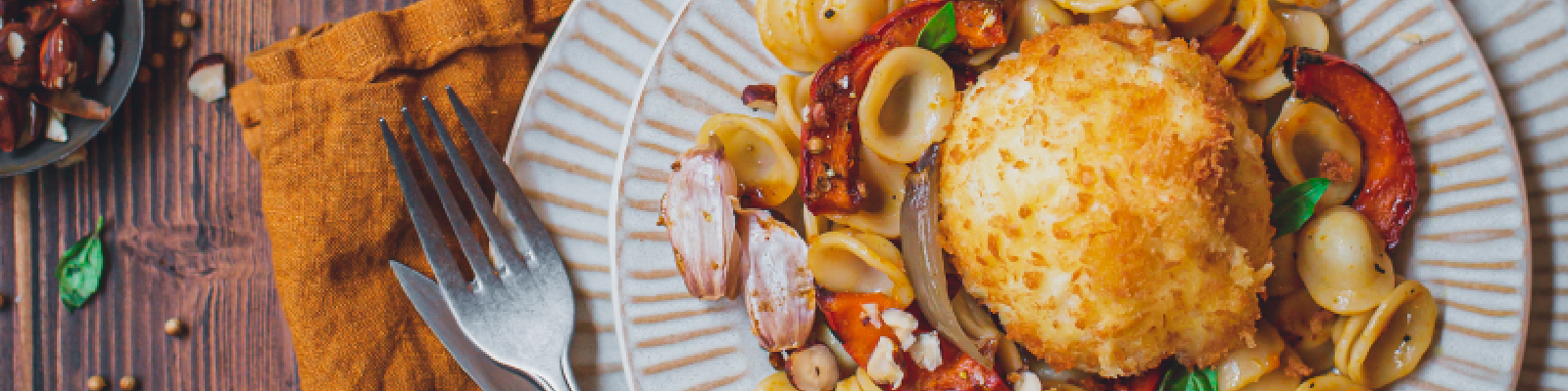 Pasta Garofalo - Orecchiette aux courges et sa burrata panée