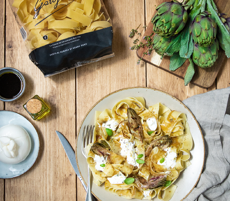 Pasta Garofalo - Pappardelle aux Artichauts et Burrata