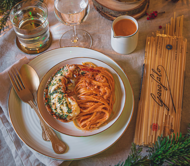 Pasta Garofalo - Linguine Crémeuses aux queues de Langoustes Rôties