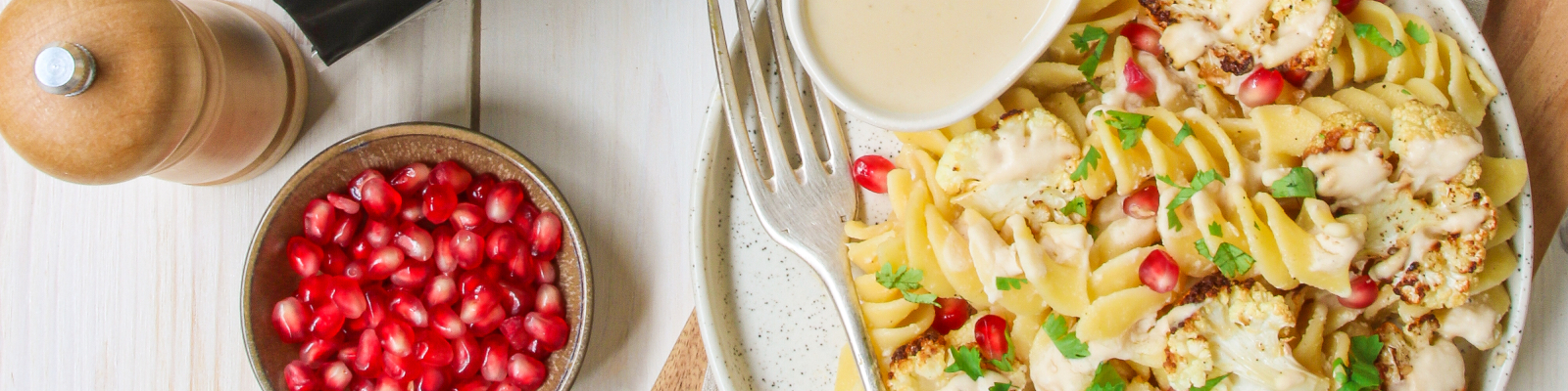 Pasta Garofalo - Fusillone au Chou-fleur Tahini ail et grenade