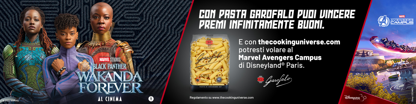 Al via il nuovo contest Pasta Garofalo per l’uscita del film Marvel Studios “Black Panther: Wakanda Forever”