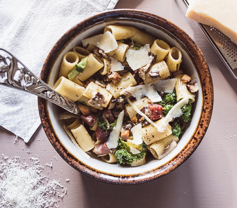 Pasta Garofalo - Mezze Maniche Rigate med höstens svamp