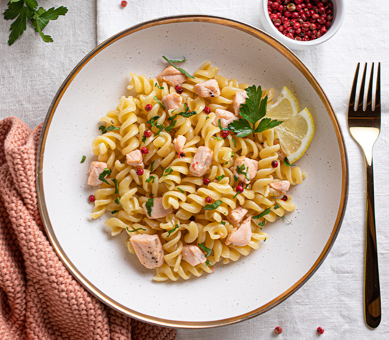 Pasta Garofalo - Fusilli Garofalo med lax och rosépeppar