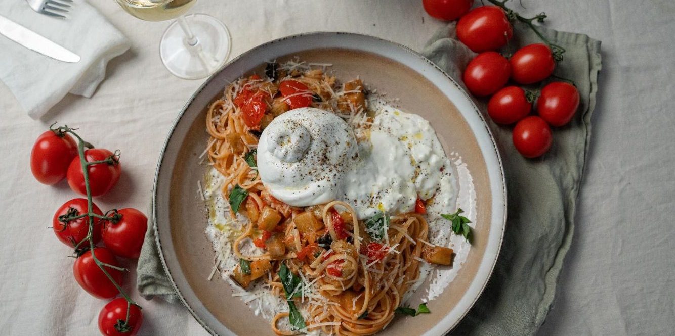 Pasta Garofalo - Linguine Melanzane, Pomodoro e Burrata