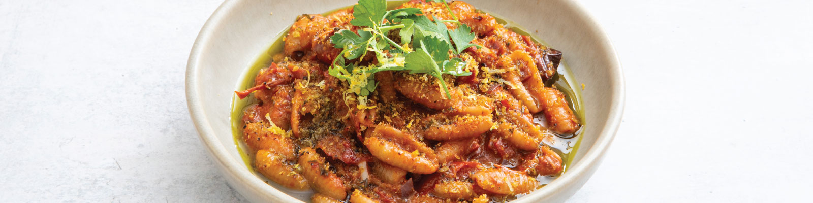 Pasta Garofalo - ‘Nduja and tomato confit gnocchi sardi with pangrattato