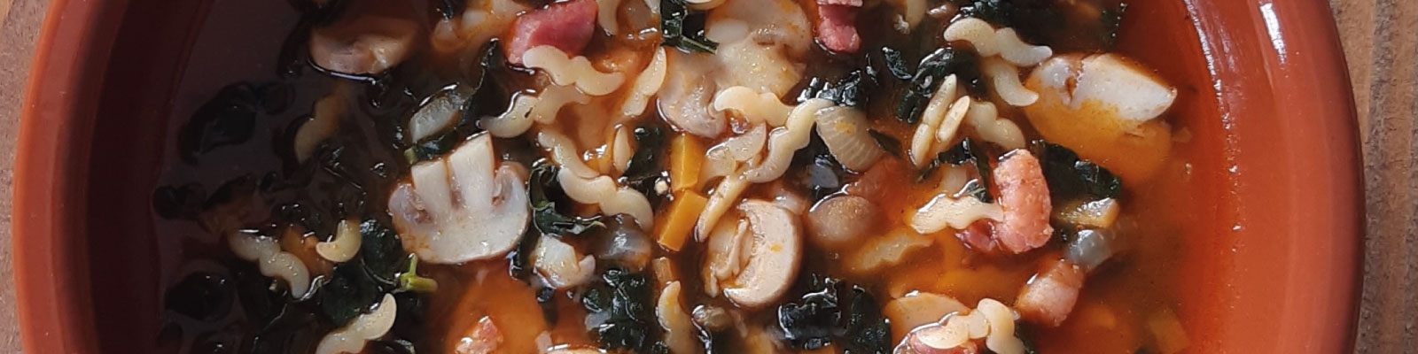 Pasta Garofalo - Stortini Mushroom, Pancetta & Cavolo Nero Pasta Soup
